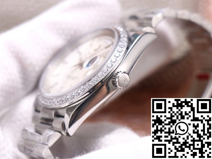 Rolex Day-Date M228349RBR-0007 EW Factory Silver Dial