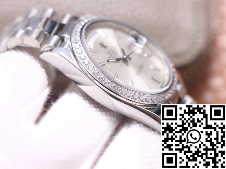 Rolex Day-Date M228349RBR-0007 EW Factory Silver Dial