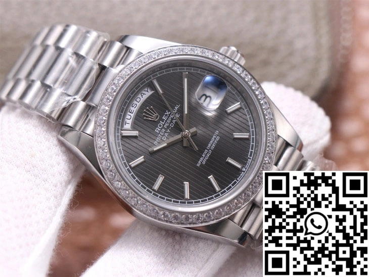 Rolex Day-Date M228349RBR-0008 EW Factory White Gold Grey Dial
