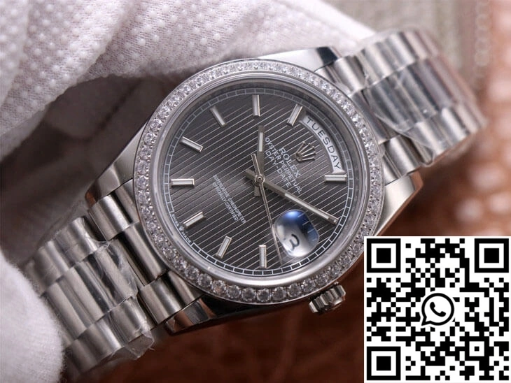 Rolex Day-Date M228349RBR-0008 EW Factory White Gold Grey Dial