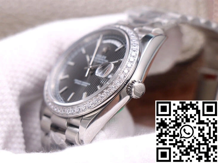 Rolex Day-Date M228349RBR-0008 EW Factory White Gold Grey Dial