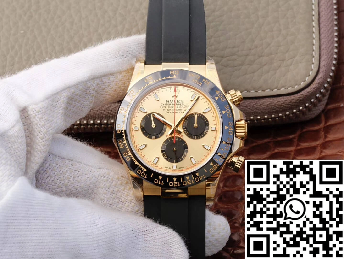 Rolex Daytona Cosmograph 116518ln JH Factory V6 Yellow Gold Black Chronograph