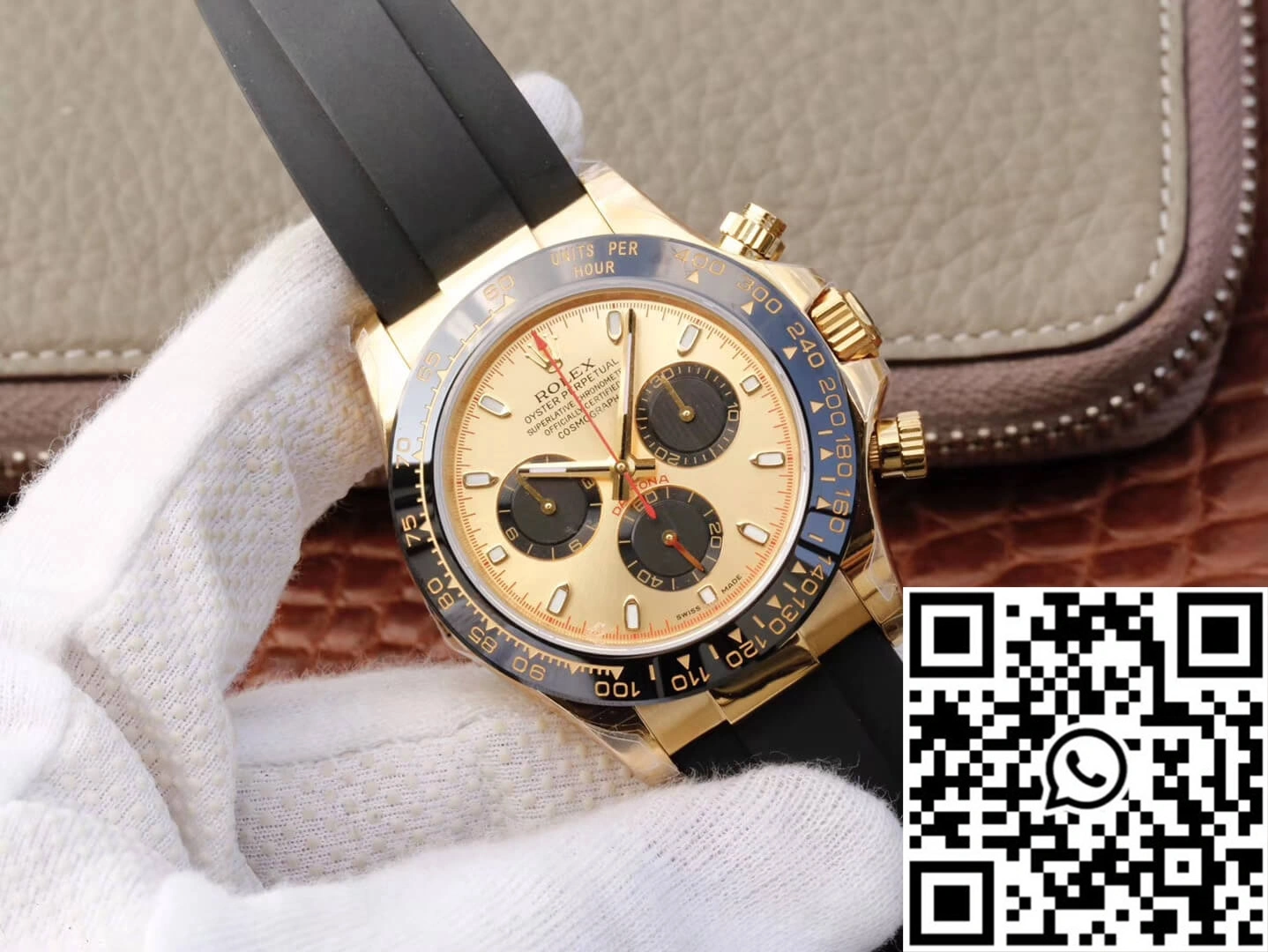Rolex Daytona Cosmograph 116518ln JH Factory V6 Yellow Gold Black Chronograph