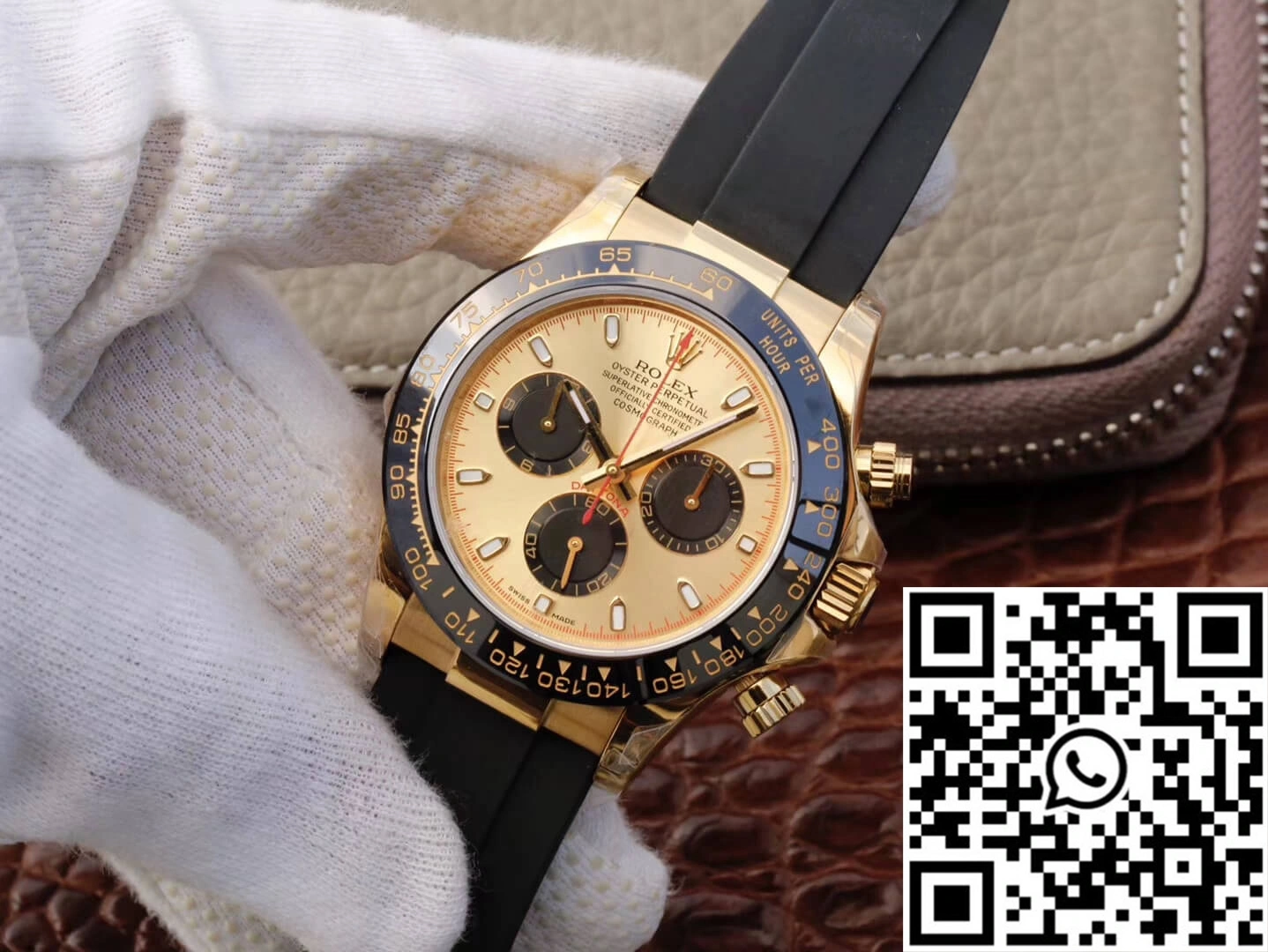 Rolex Daytona Cosmograph 116518ln JH Factory V6 Yellow Gold Black Chronograph
