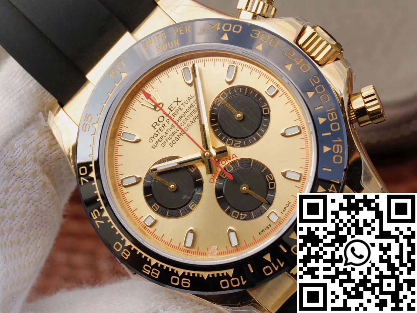 Rolex Daytona Cosmograph 116518ln JH Factory V6 Yellow Gold Black Chronograph