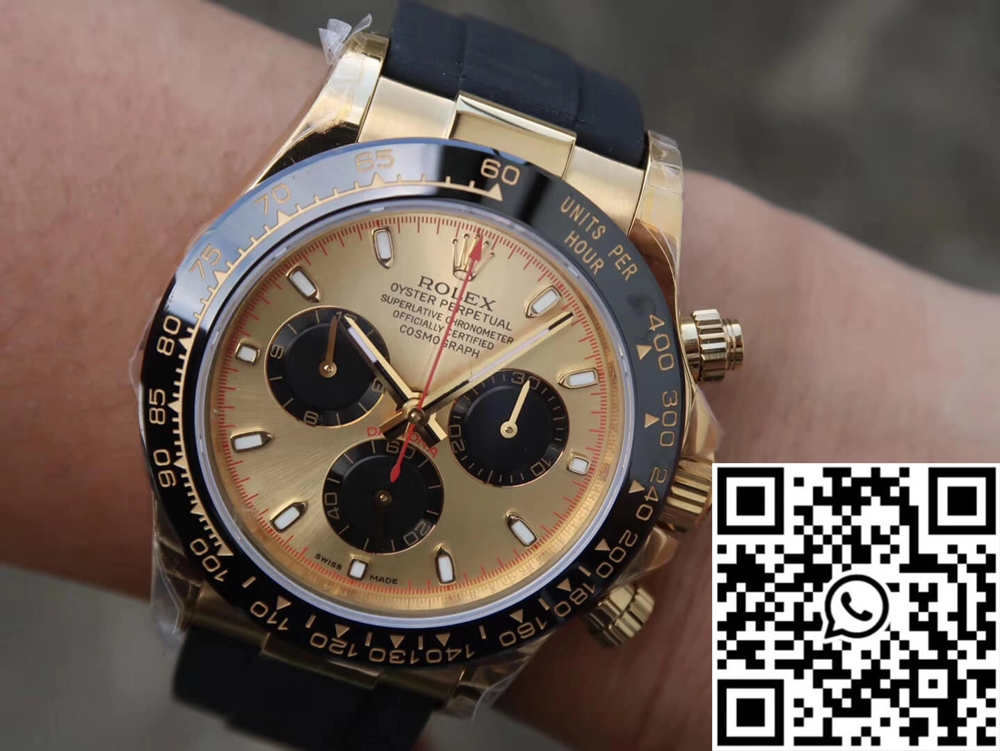 Rolex Daytona Cosmograph 116518ln JH Factory V6 Yellow Gold Black Chronograph