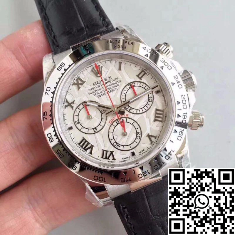Rolex Daytona Cosmograph 116520 JH Factory Black Leather Strap