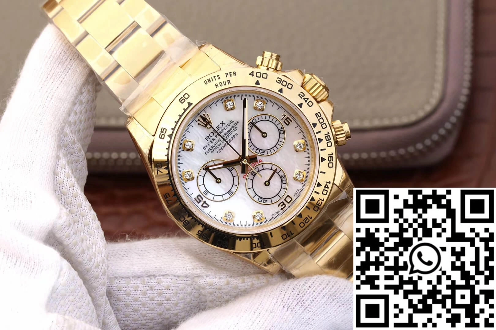 Rolex Daytona Cosmograph 116528-78598 JH Factory Yellow Gold Diamonds Dial