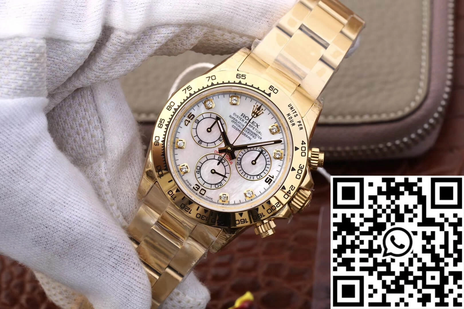 Rolex Daytona Cosmograph 116528-78598 JH Factory Yellow Gold Diamonds Dial