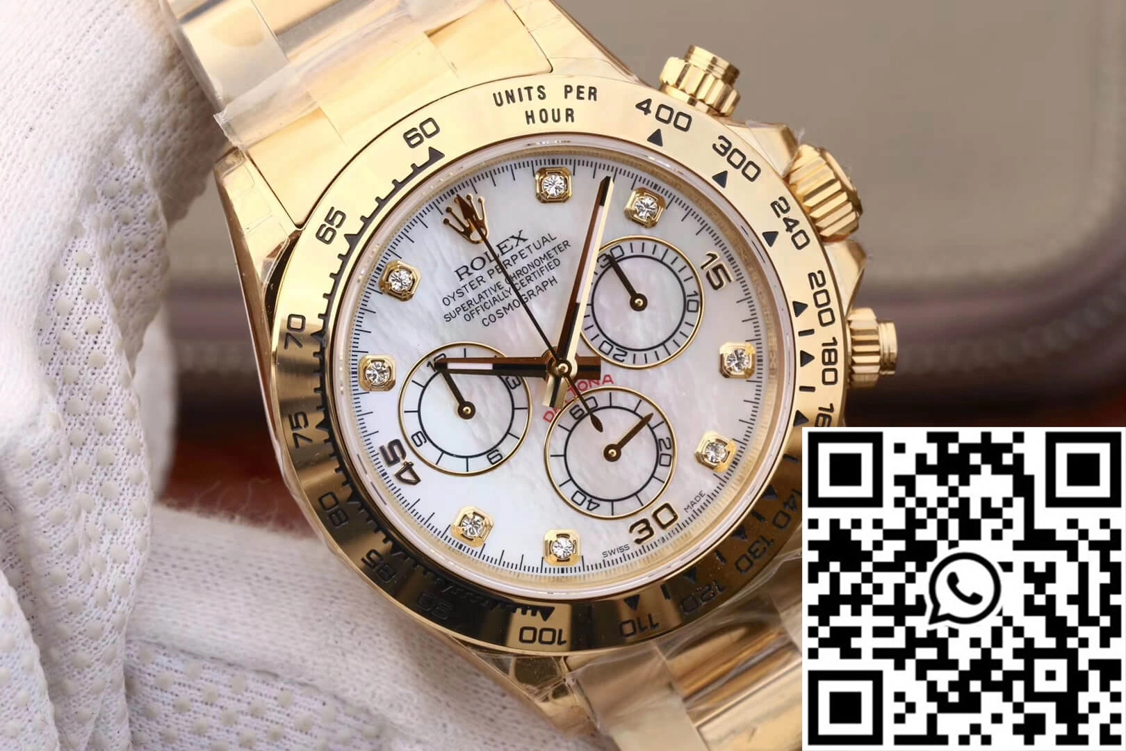 Rolex Daytona Cosmograph 116528-78598 JH Factory Yellow Gold Diamonds Dial