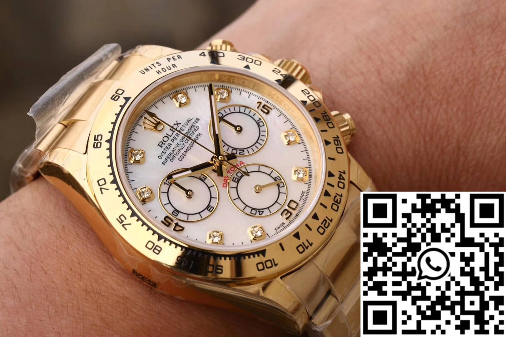 Rolex Daytona Cosmograph 116528-78598 JH Factory Yellow Gold Diamonds Dial