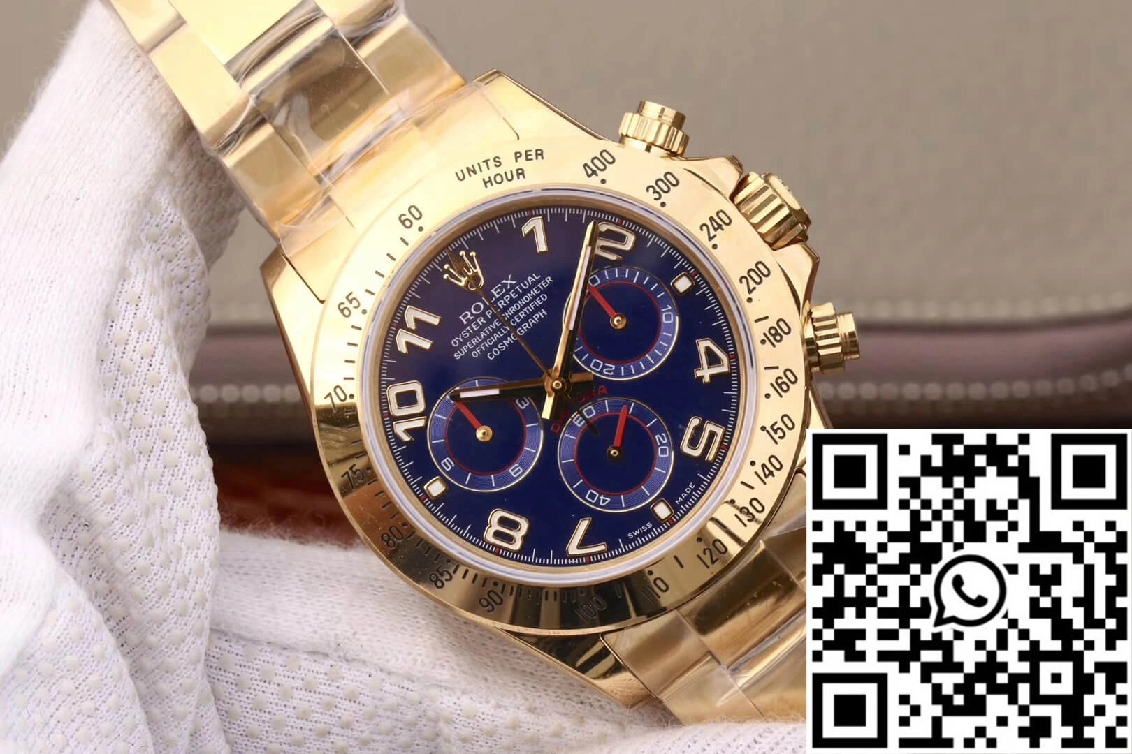 Rolex Daytona Cosmograph 116528 JH Factory Full Gold Blue Dial