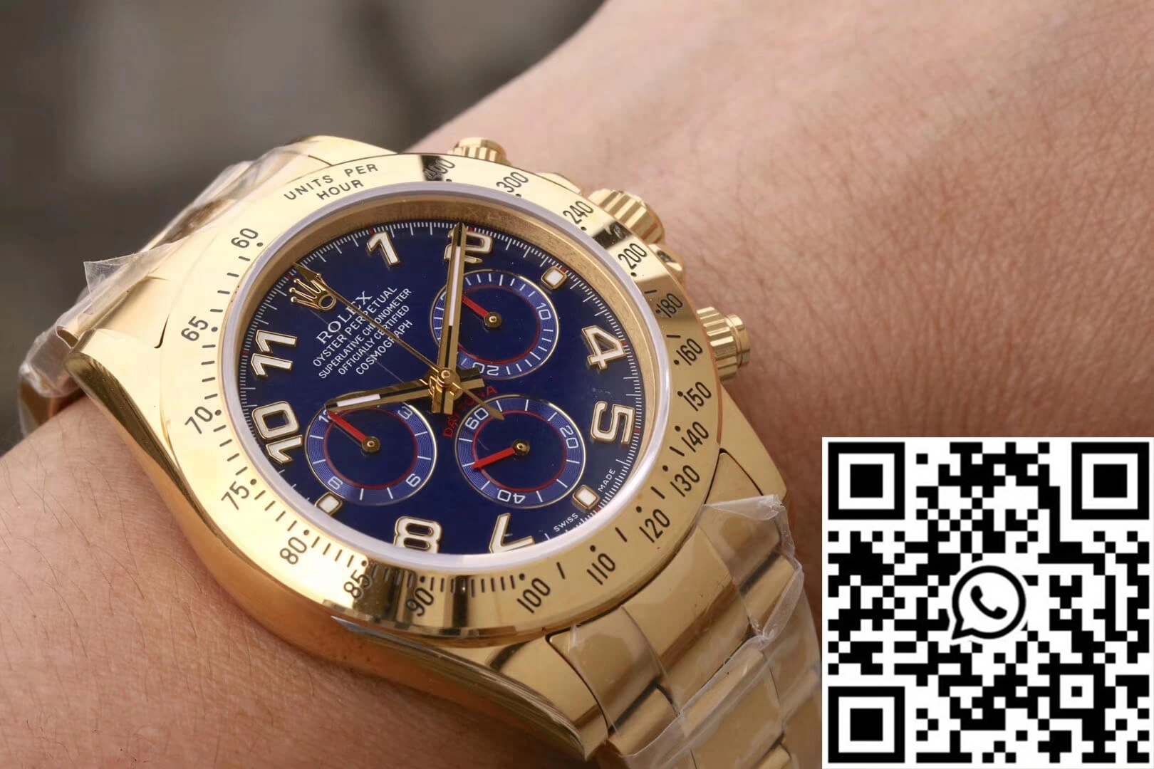 Rolex Daytona Cosmograph 116528 JH Factory Full Gold Blue Dial