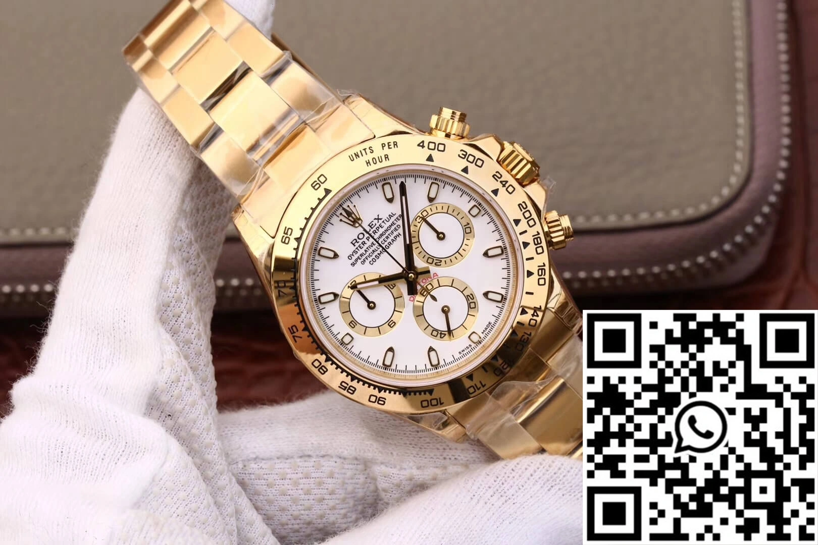 Rolex Daytona Cosmograph M116508-0001 JH Factory Yellow Gold White Dial