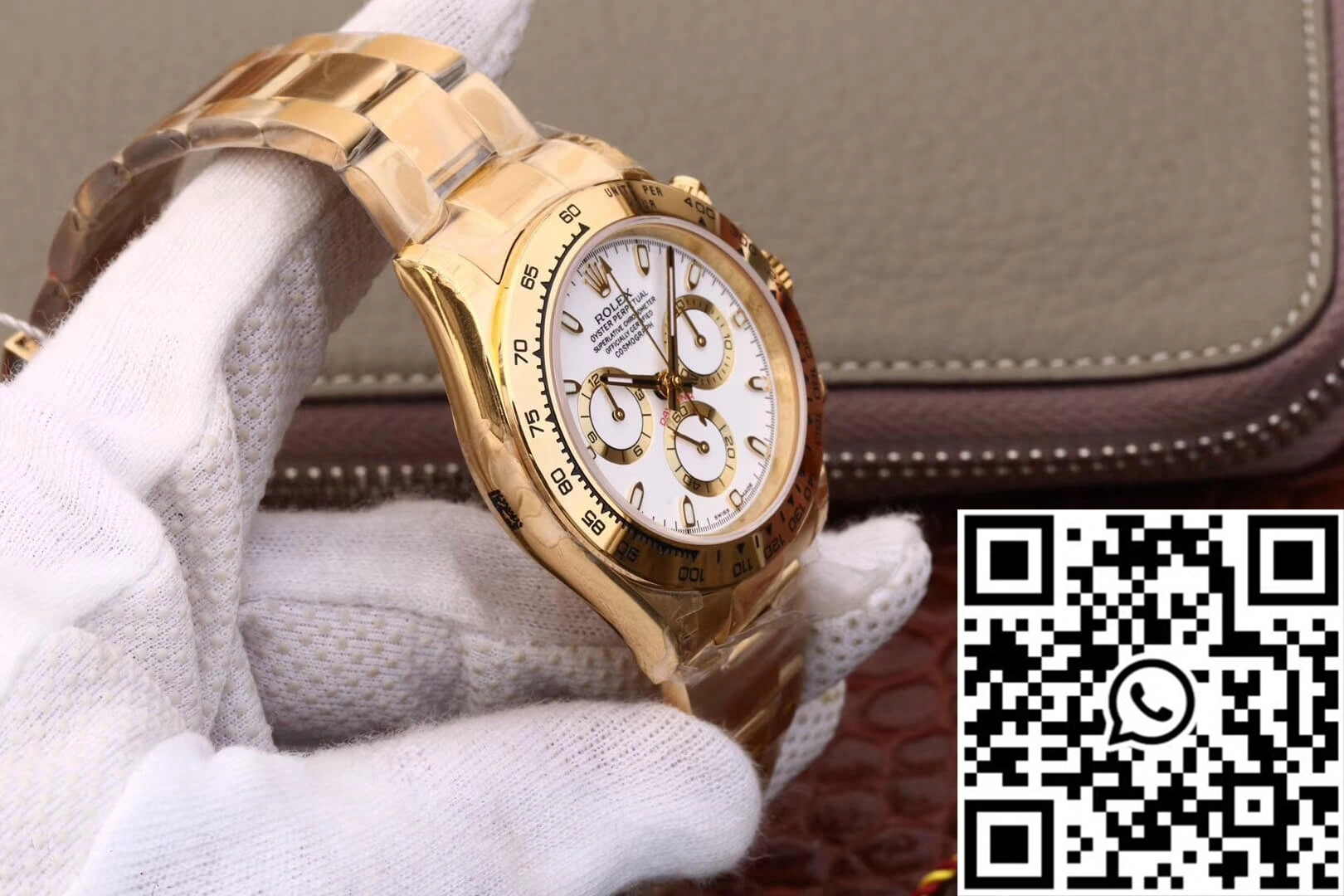 Rolex Daytona Cosmograph M116508-0001 JH Factory Yellow Gold White Dial