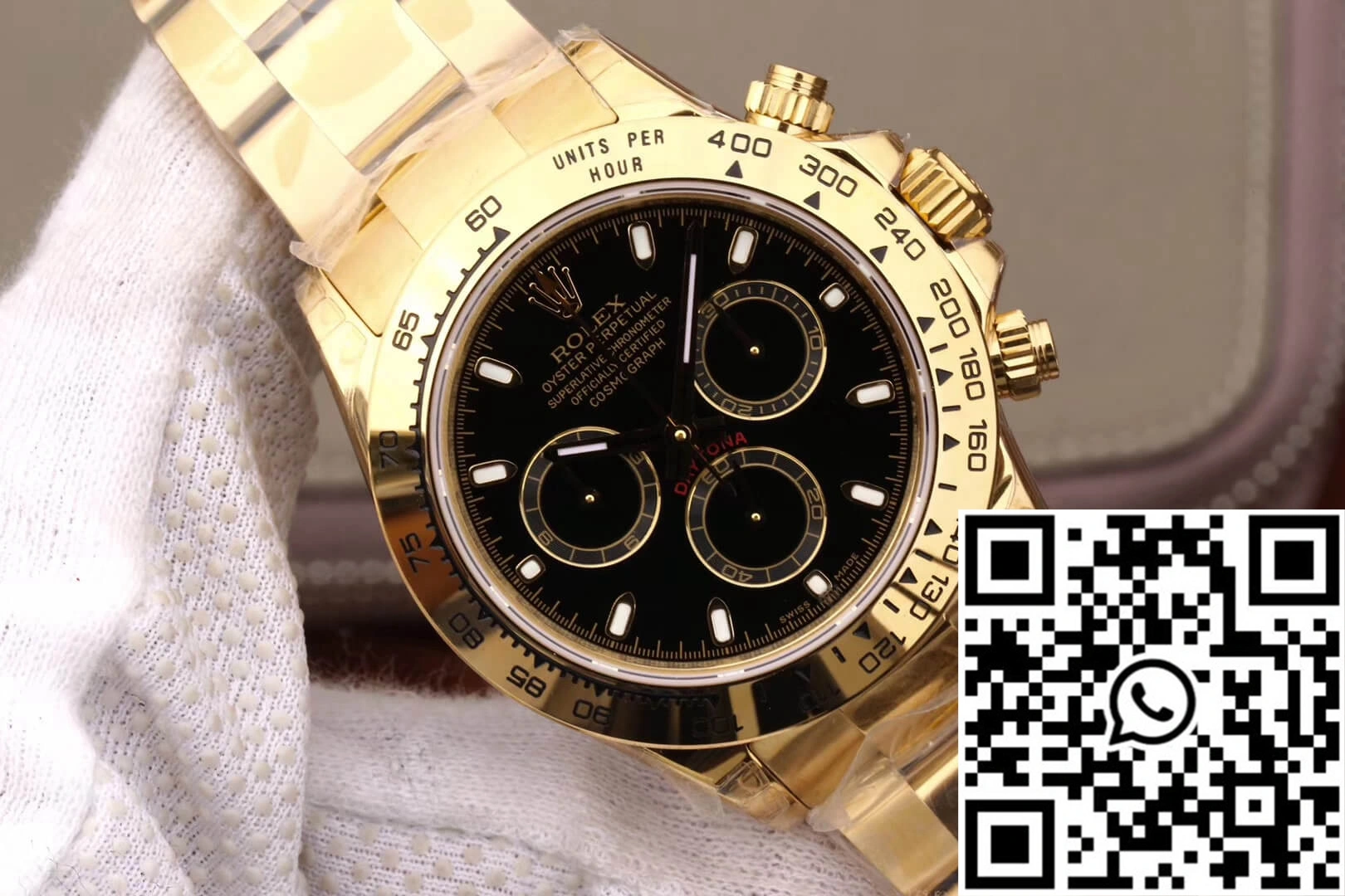 Rolex Daytona Cosmograph M116508-0004 JH Factory Yellow Gold Black Dial