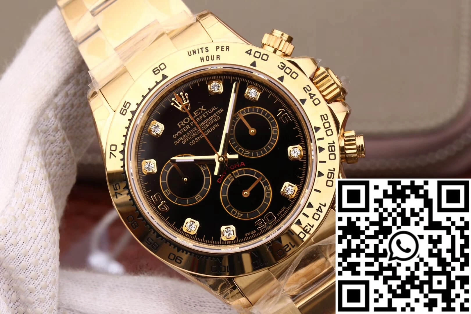 Rolex Daytona Cosmograph M116508-0008 JH Factory Diamonds Black Dial
