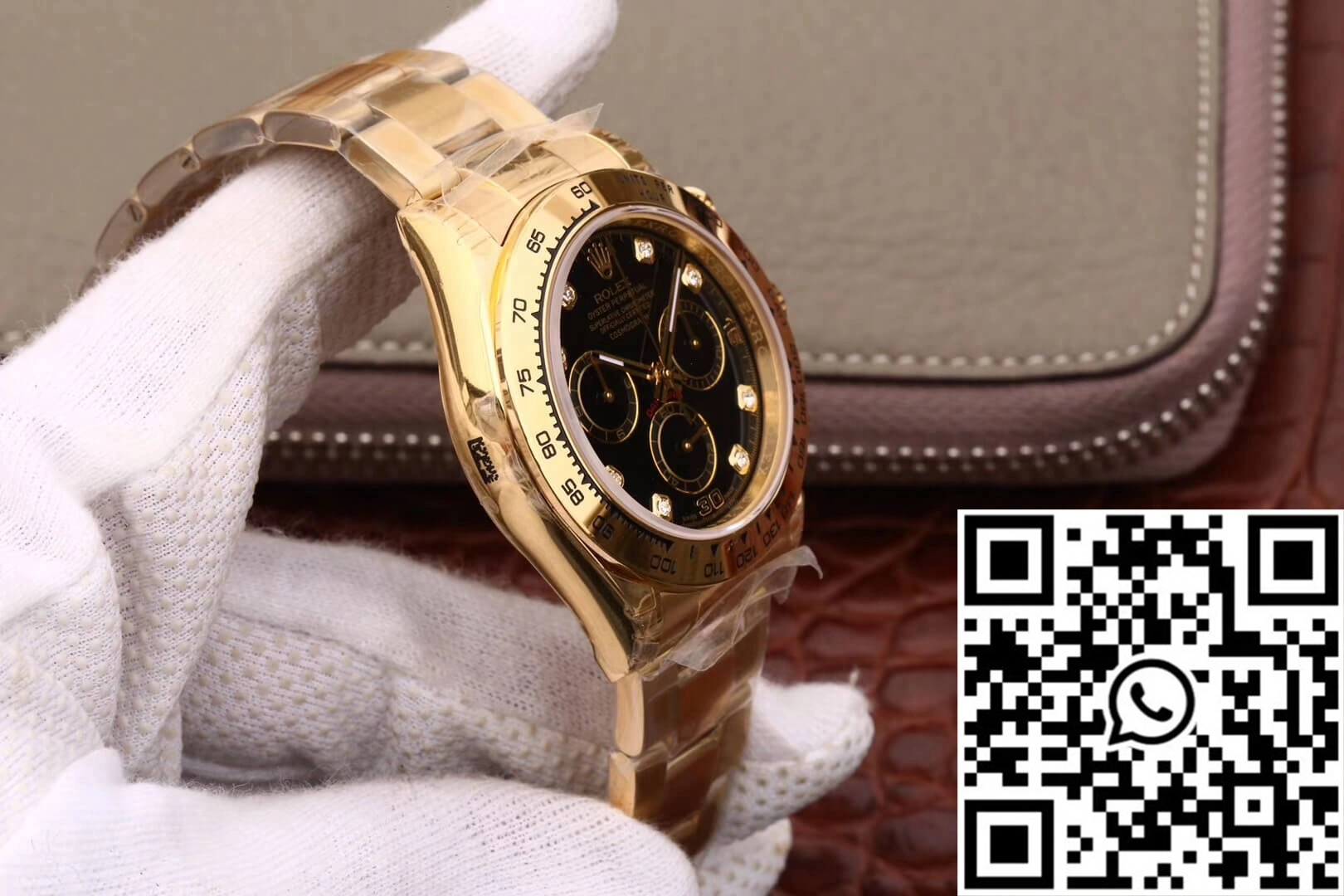 Rolex Daytona Cosmograph M116508-0008 JH Factory Diamonds Black Dial