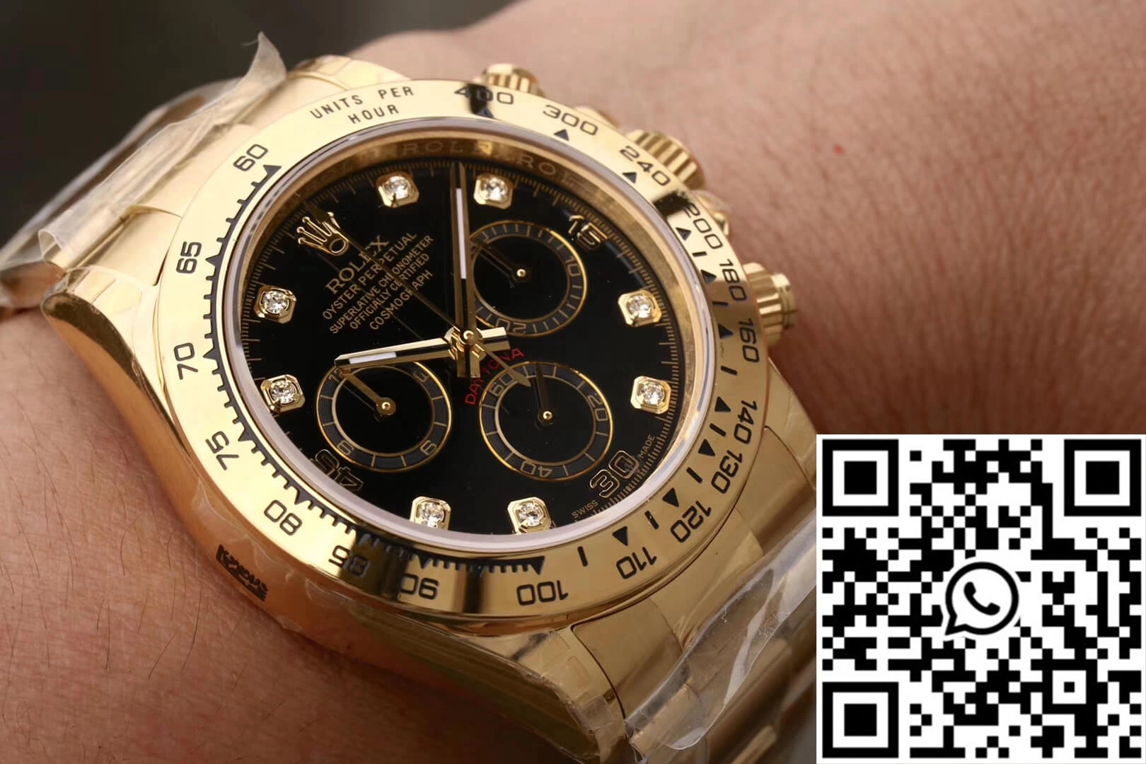 Rolex Daytona Cosmograph M116508-0008 JH Factory Diamonds Black Dial