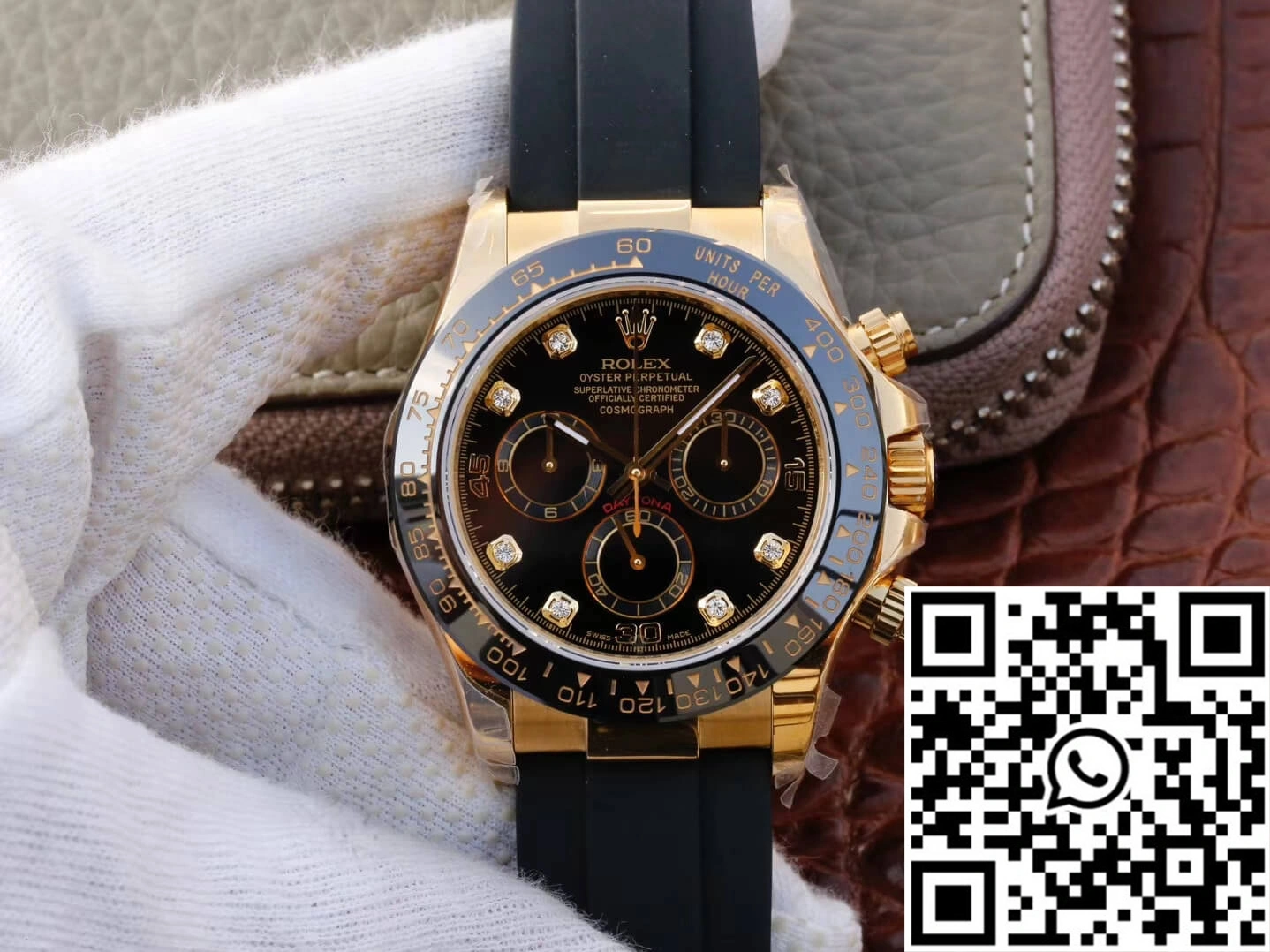 Rolex Daytona Cosmograph M116518ln-0046 JH Factory Diamond Black Dial