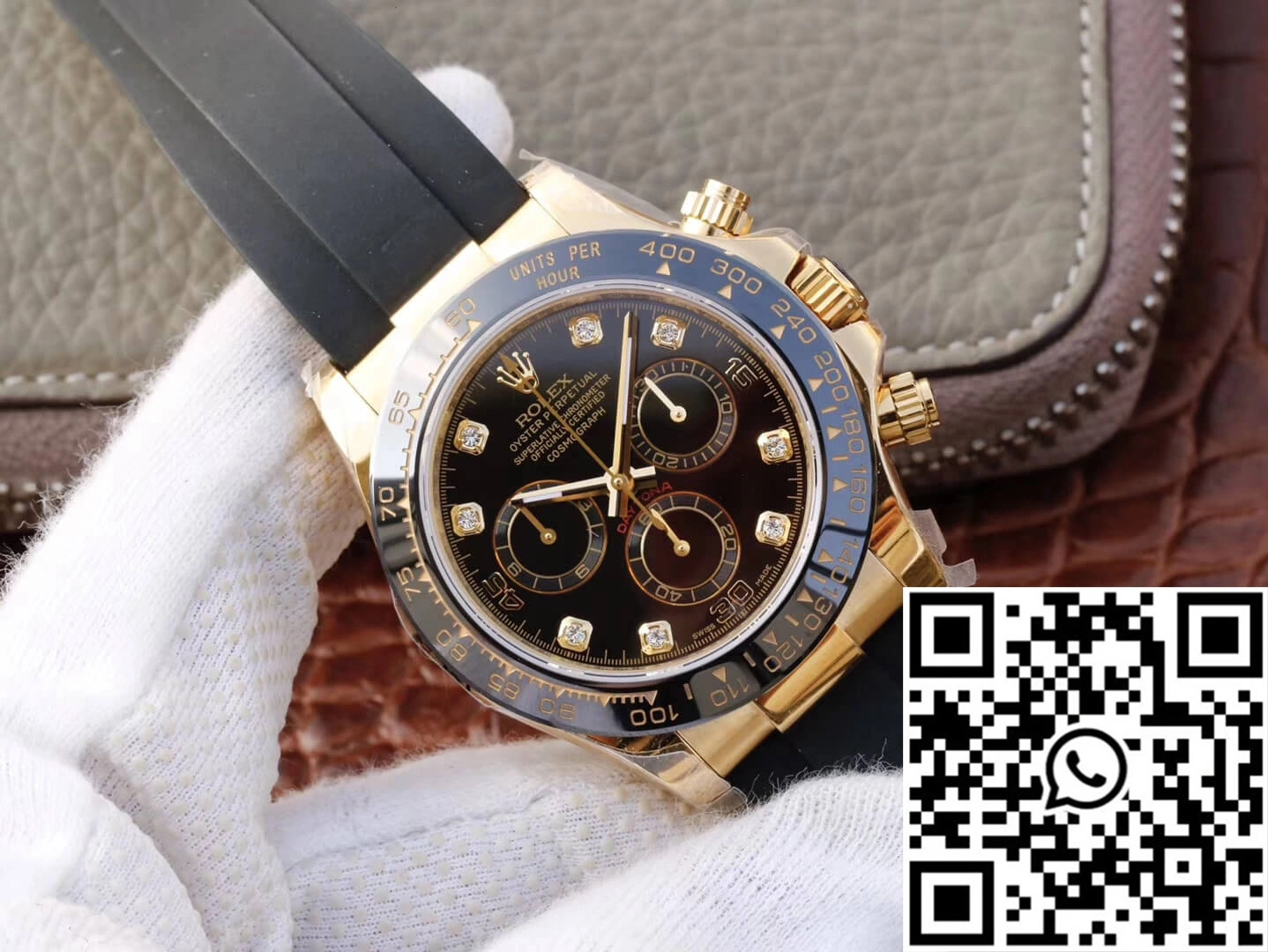 Rolex Daytona Cosmograph M116518ln-0046 JH Factory Diamond Black Dial