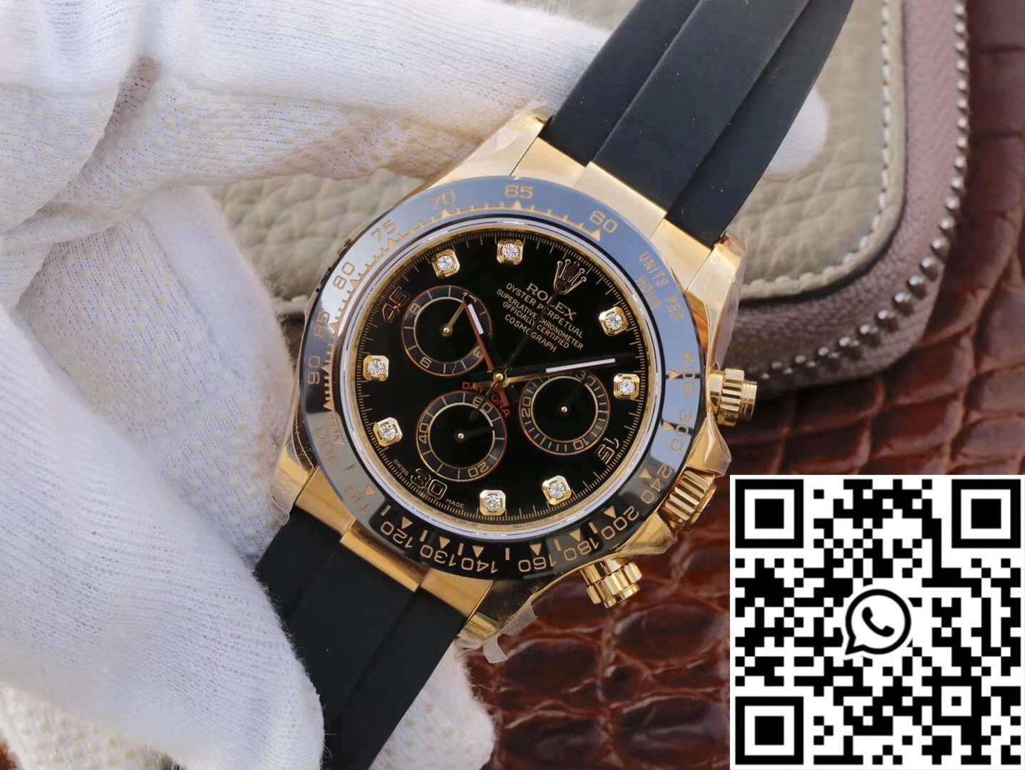 Rolex Daytona Cosmograph M116518ln-0046 JH Factory Diamond Black Dial