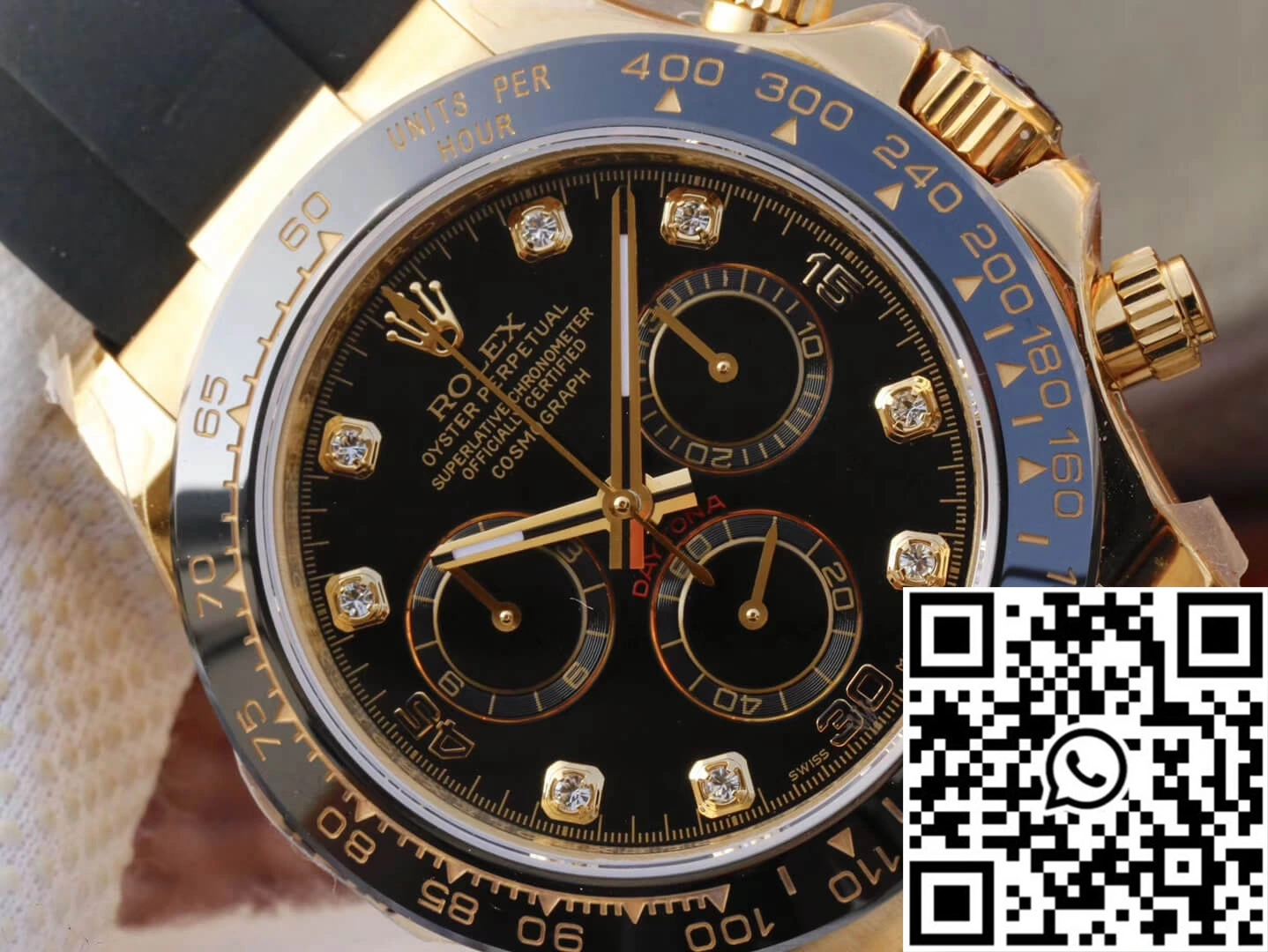 Rolex Daytona Cosmograph M116518ln-0046 JH Factory Diamond Black Dial
