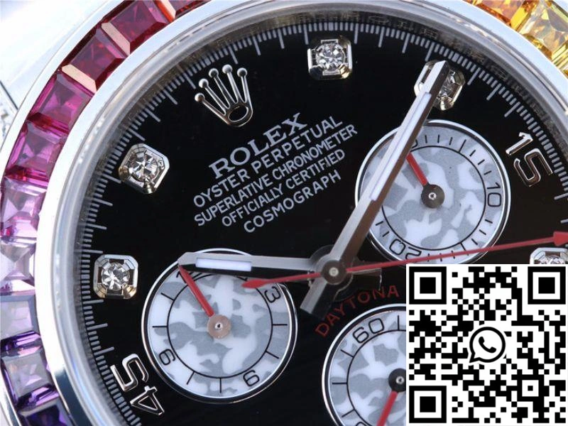 Rolex Daytona Cosmograph Rainbow 116595RBOW BL Factory Black Dial
