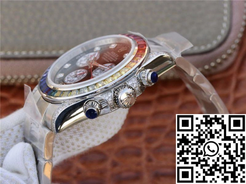 Rolex Daytona Cosmograph Rainbow 116595RBOW BL Factory Black Dial