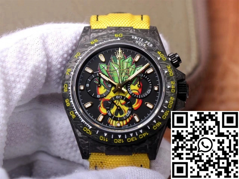 Rolex Daytona Cosmos Chronograph Carbon Fiber Edition Color Skull Dial