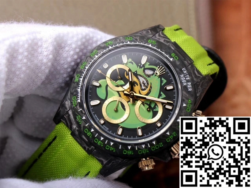 Rolex Daytona Cosmos Chronograph Carbon Fiber Edition Green Exploded Dragon Dial