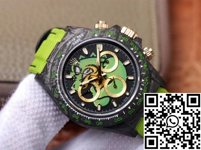 Rolex Daytona Cosmos Chronograph Carbon Fiber Edition Green Exploded Dragon Dial