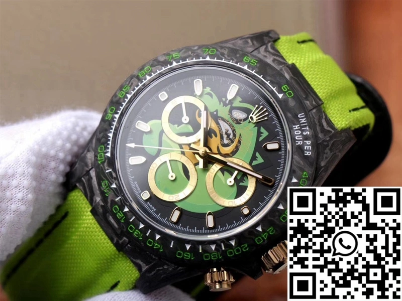 Rolex Daytona Cosmos Chronograph Carbon Fiber Edition Green Exploded Dragon Dial