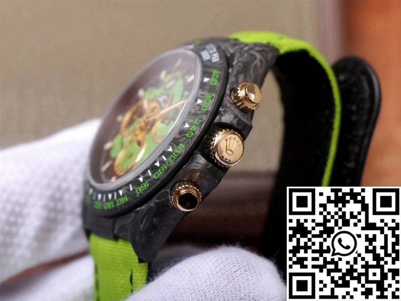 Rolex Daytona Cosmos Chronograph Carbon Fiber Edition Green Exploded Dragon Dial