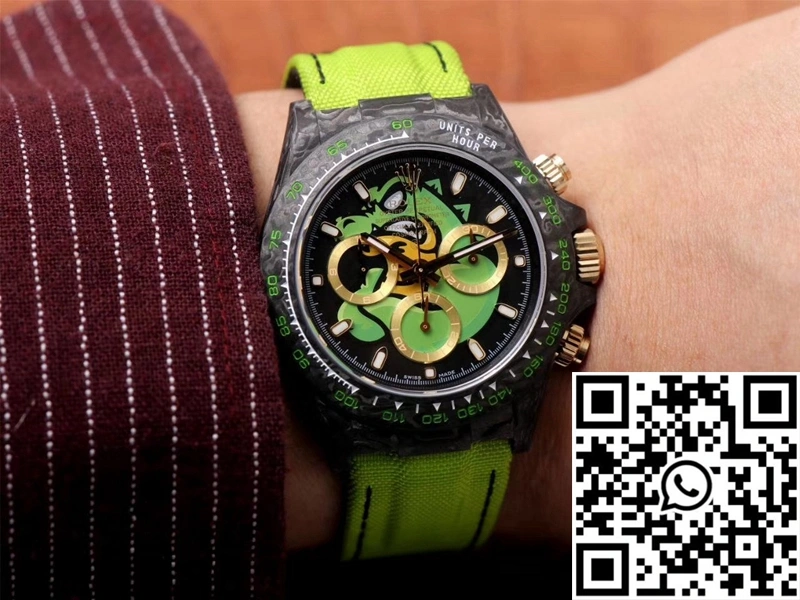 Rolex Daytona Cosmos Chronograph Carbon Fiber Edition Green Exploded Dragon Dial