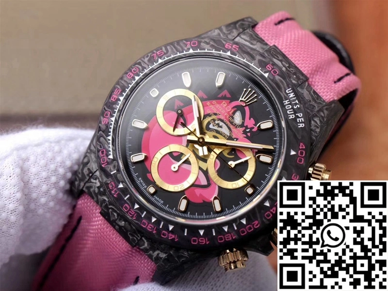 Rolex Daytona Cosmos Chronograph Carbon Fiber Edition Pink Exploded Dragon Dial