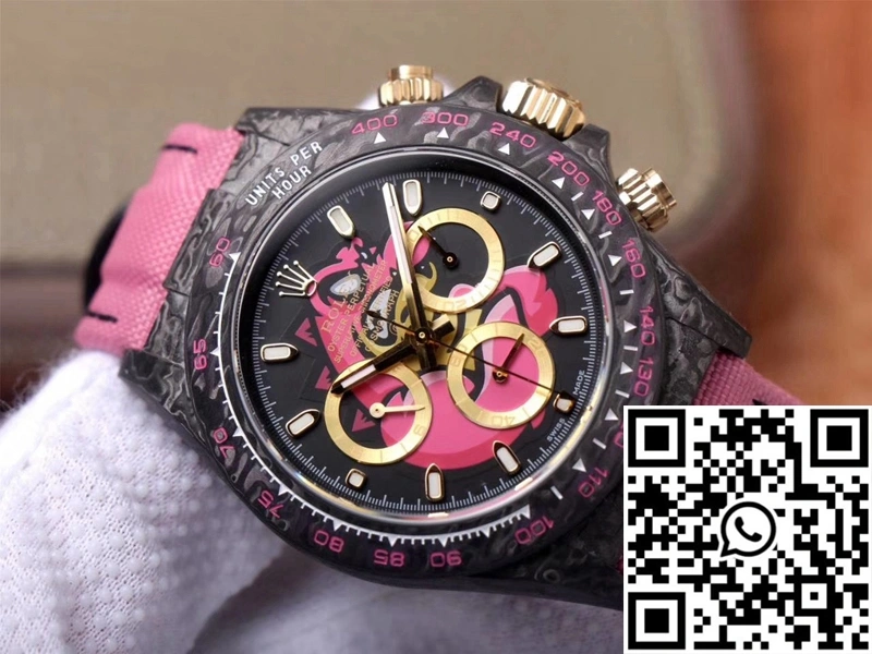 Rolex Daytona Cosmos Chronograph Carbon Fiber Edition Pink Exploded Dragon Dial