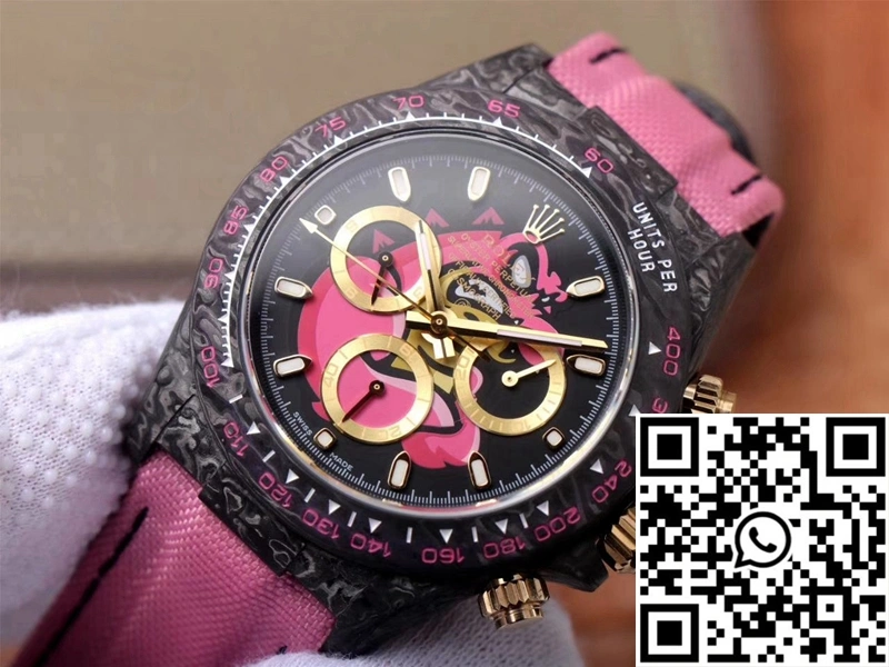 Rolex Daytona Cosmos Chronograph Carbon Fiber Edition Pink Exploded Dragon Dial