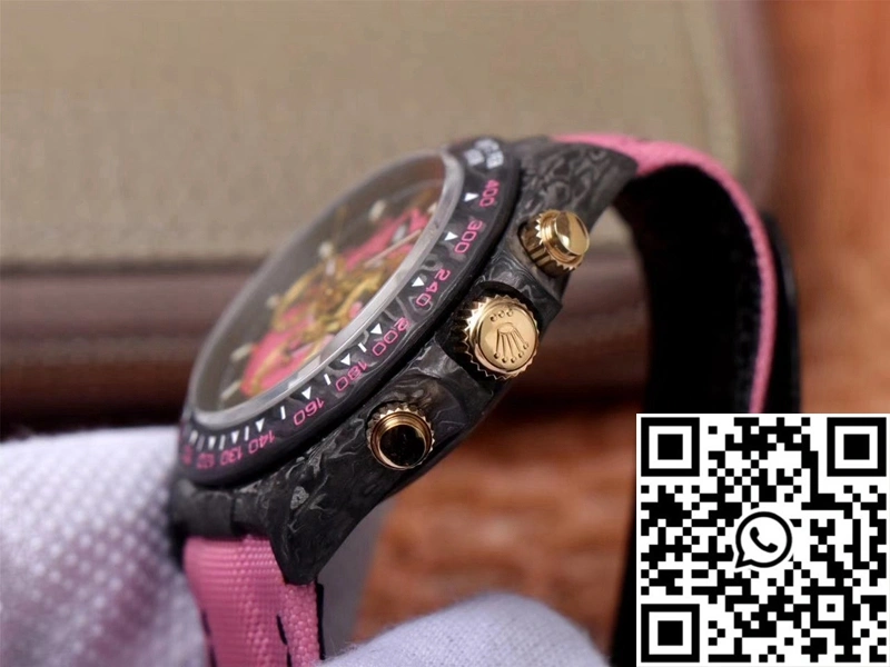 Rolex Daytona Cosmos Chronograph Carbon Fiber Edition Pink Exploded Dragon Dial
