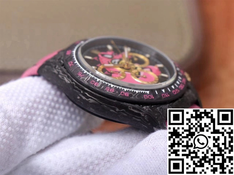 Rolex Daytona Cosmos Chronograph Carbon Fiber Edition Pink Exploded Dragon Dial