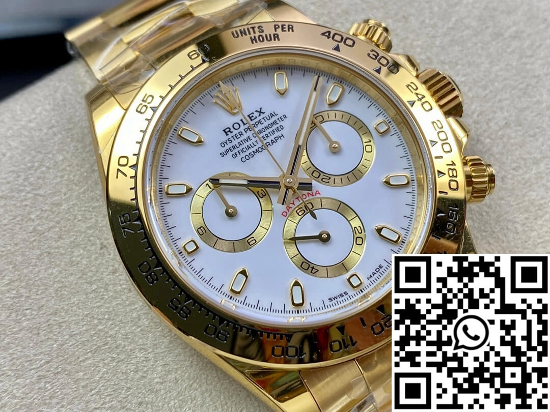 Rolex Daytona M116508-0001 BT Factory Yellow Gold White Dial