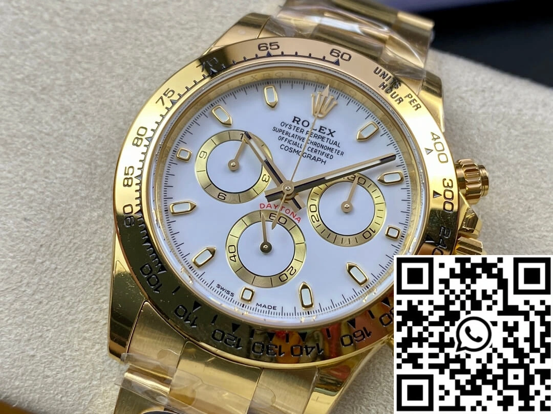 Rolex Daytona M116508-0001 BT Factory Yellow Gold White Dial