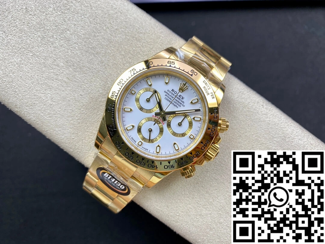 Rolex Daytona M116508-0001 BT Factory Yellow Gold White Dial