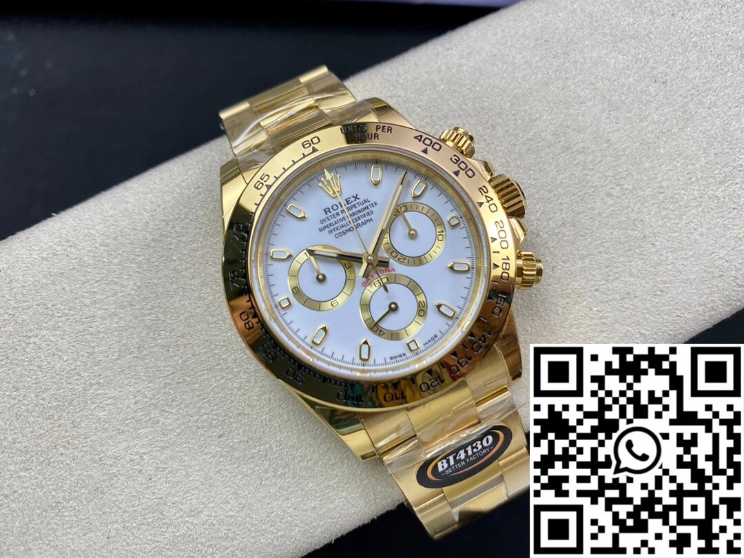 Rolex Daytona M116508-0001 BT Factory Yellow Gold White Dial