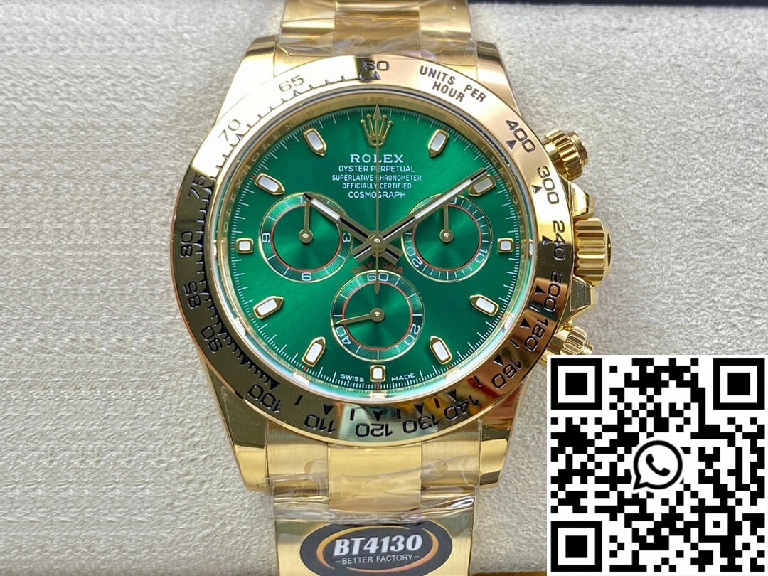 Rolex Daytona M116508-0013 BT Factory Yellow Gold Green Dial