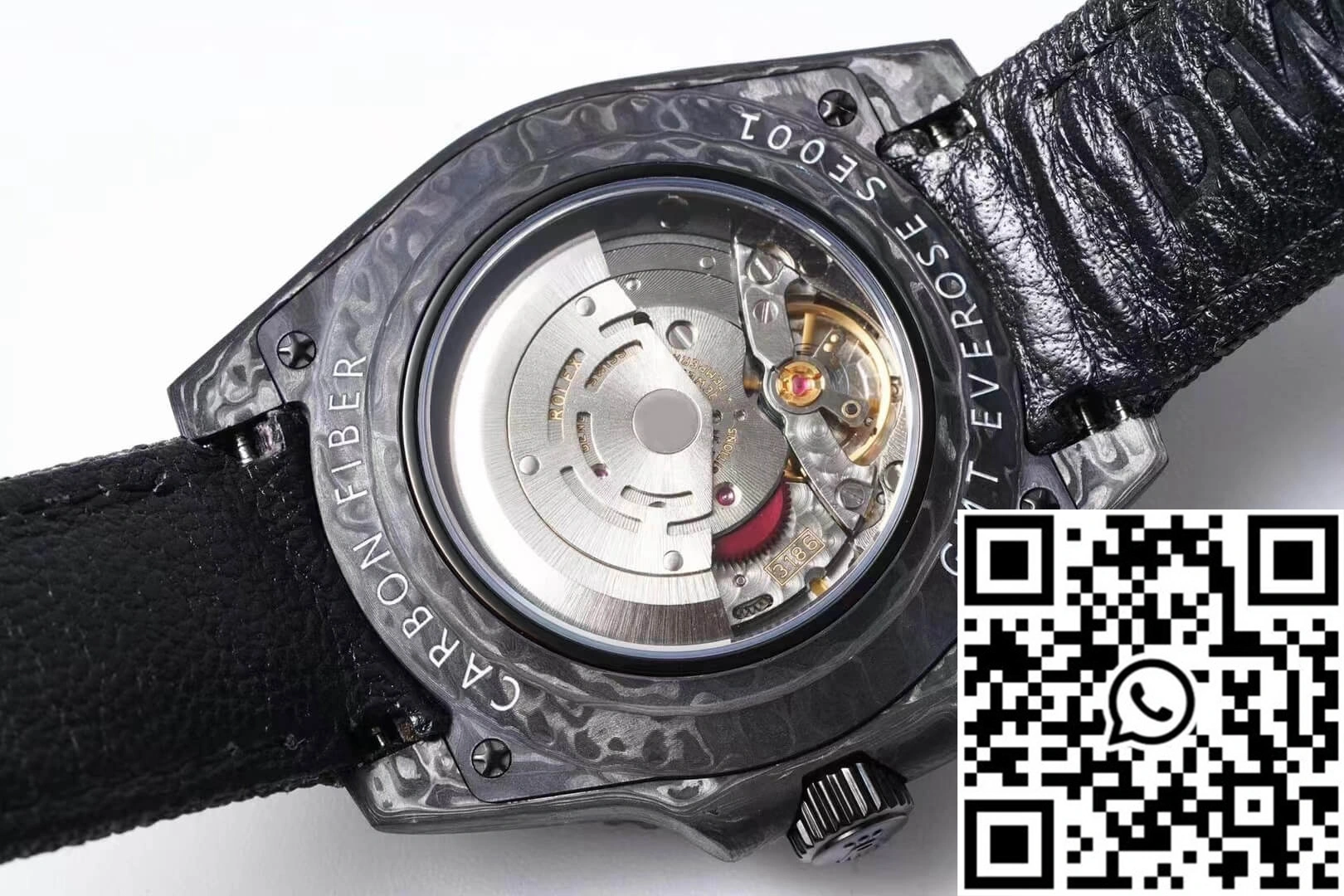 Rolex GMT-MASTER II Diw Carbon Fiber Black Fabric Strap