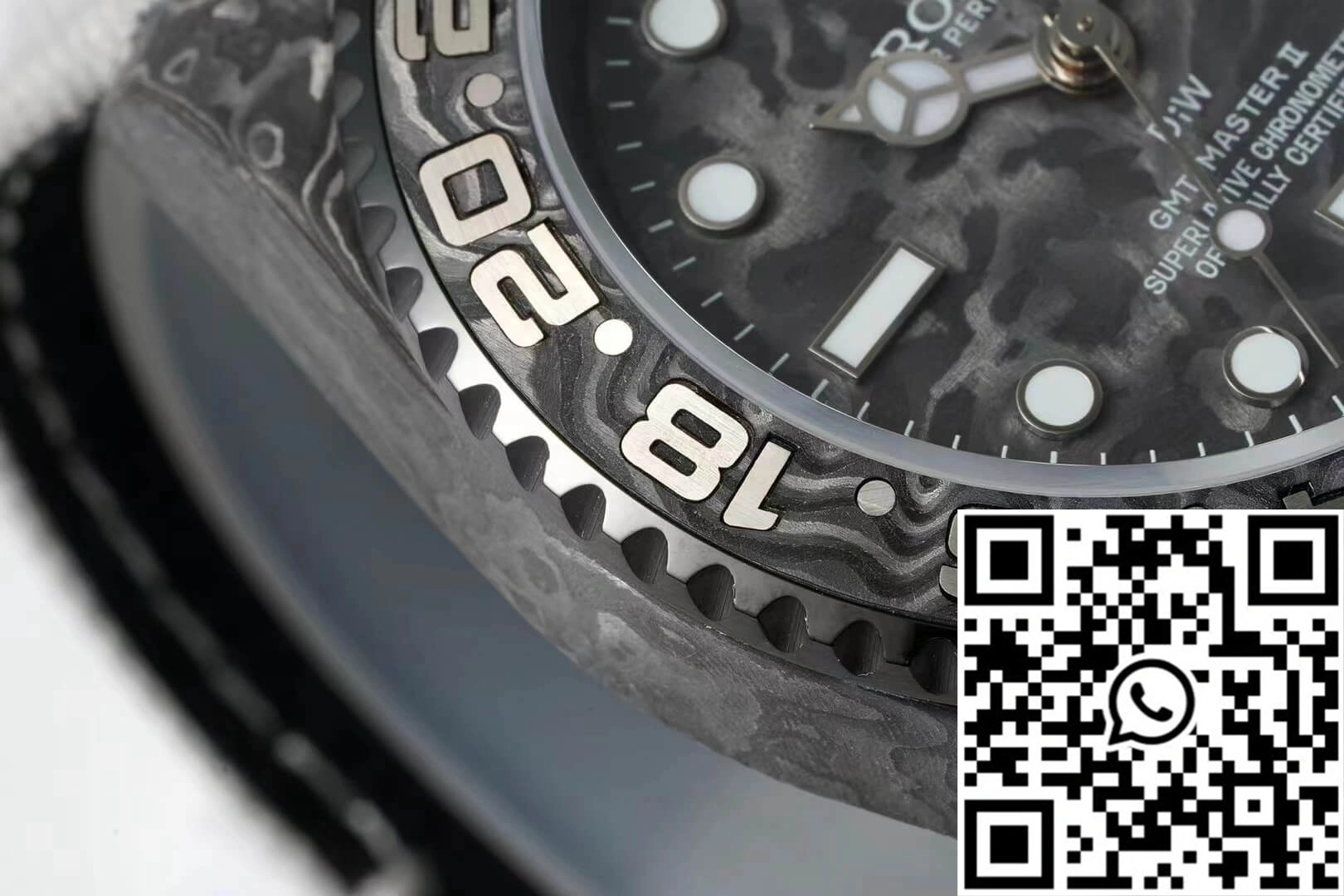 Rolex GMT-MASTER II Diw Carbon Fiber Dial Fabric Strap