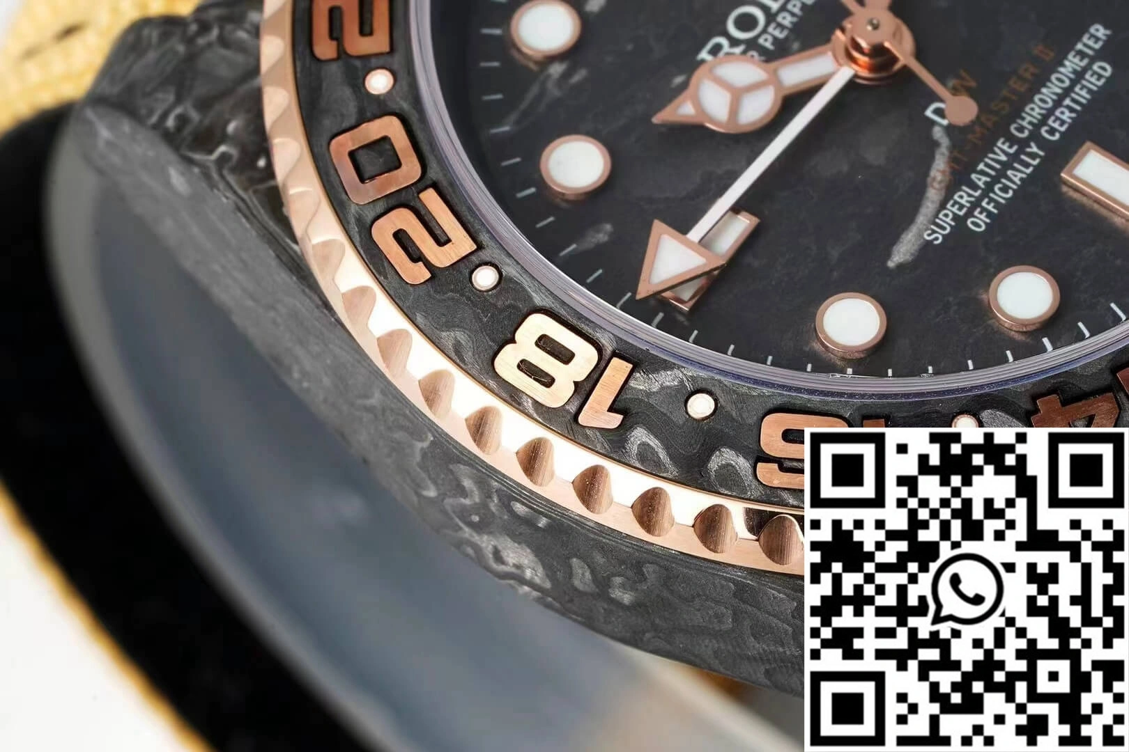 Rolex GMT-MASTER II Diw Carbon Fiber Yellow Fabric Strap