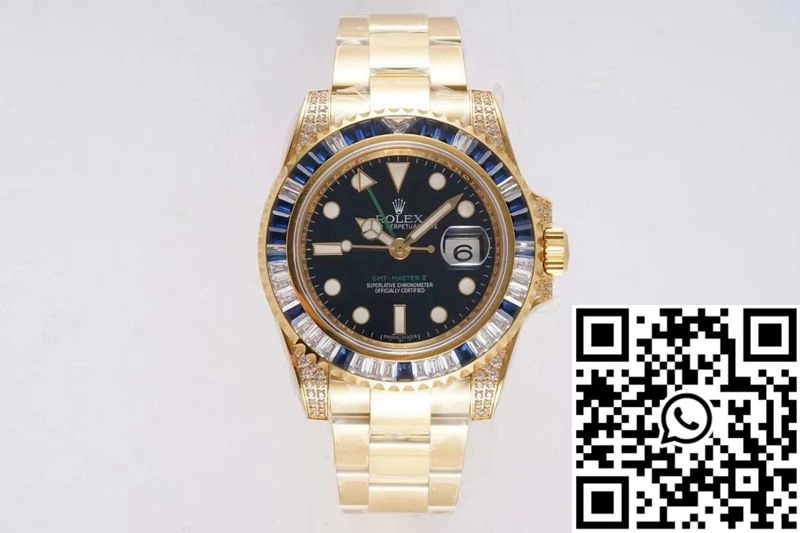 Rolex GMT Master II 116758 SAru ROF Factory Blue White Diamond