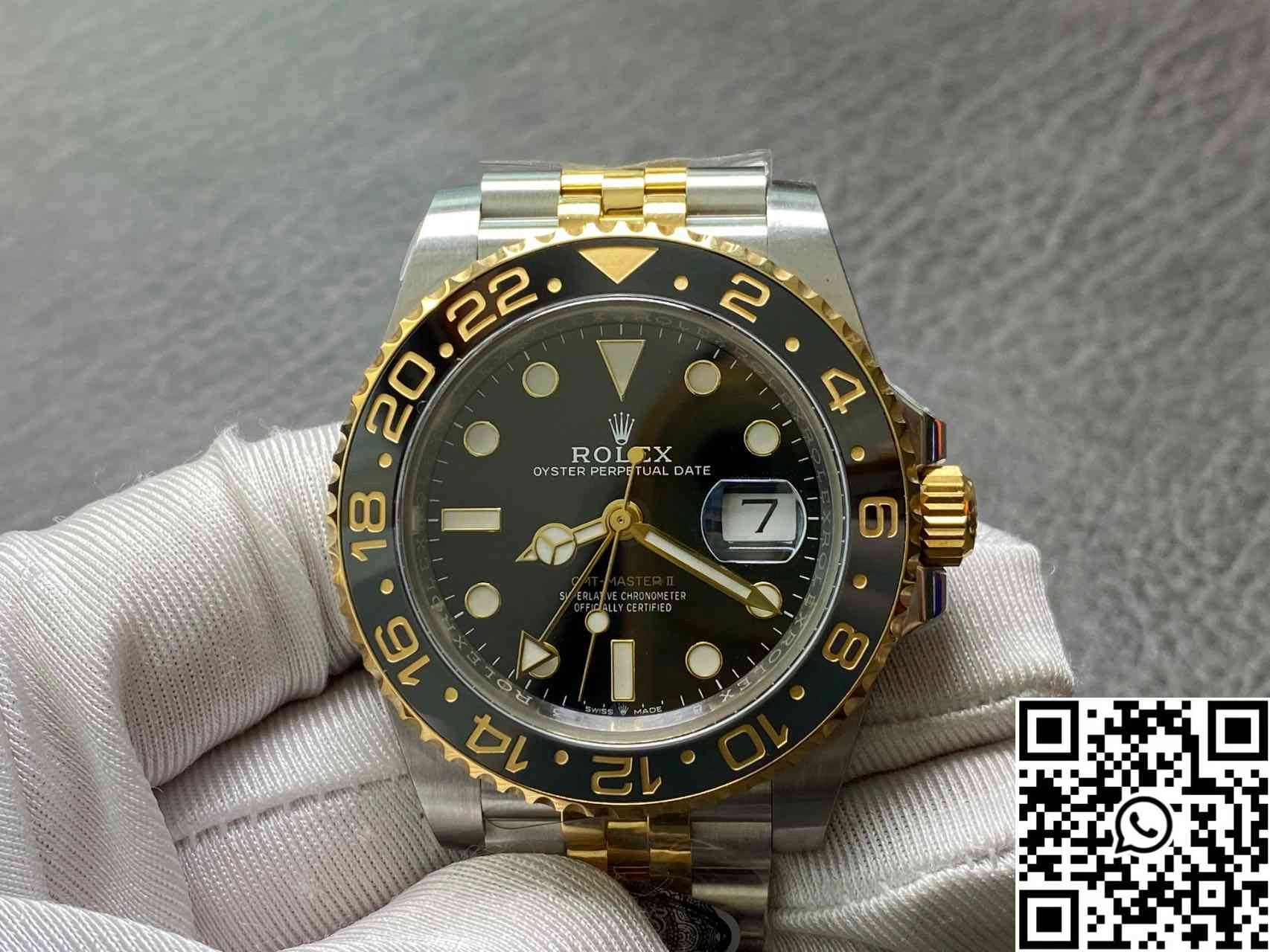 Rolex GMT Master II M126713grnr-0001 Clean Factory Black Dial